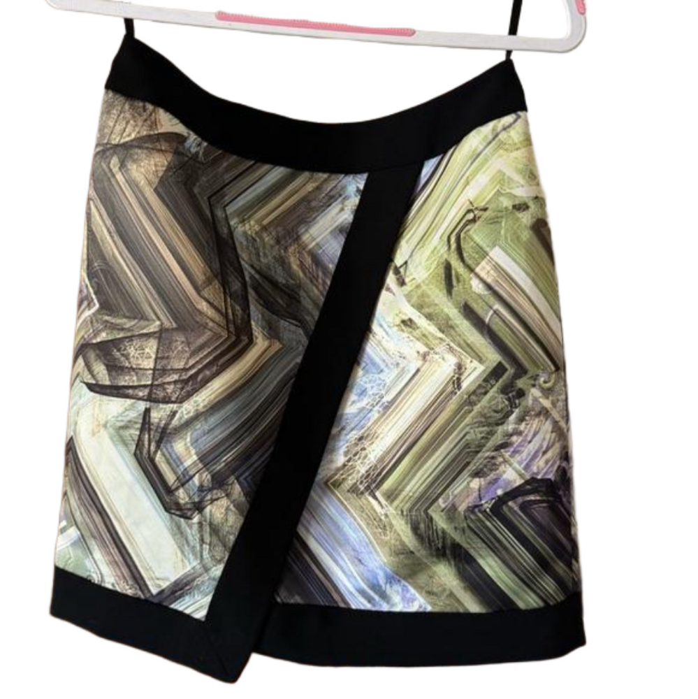 Stunning Ted Baker Lucilia Parquet Geo Print Wrap Skirt, size small, NWOT